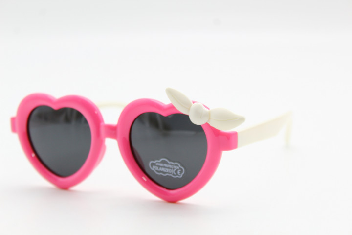 Солнцезащитные очки Feillis Polarized (детские) 66663 42-20-128 розов.с белыми дужками