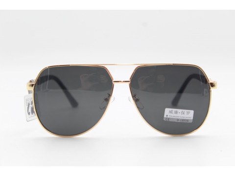 Солнцезащитные очки WILIBOLO (Polarized) 8010 62-14-142  С2 зол/серая линза