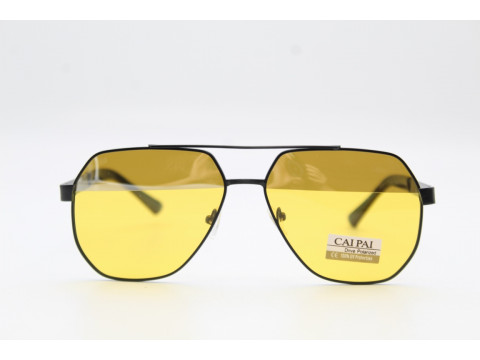 Антифары CAIPAI (POLARIZED) W009 C1 (Черная оправа, заушник чёрный, линзы жёлтые. зеркальные) 62-12-133