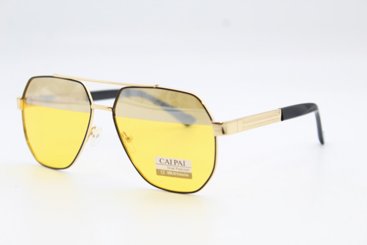 Антифары CAIPAI (POLARIZED) W009 C3 (Черная оправа, золотистый заушник,) 62-12-133