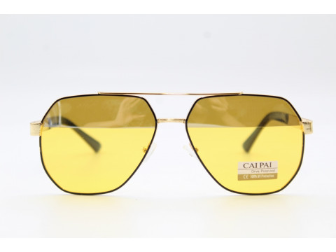 Антифары CAIPAI (POLARIZED) W009 C3 (Черная оправа, золотистый заушник,) 62-12-133