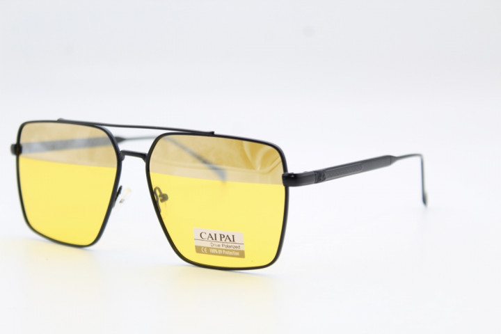 Антифары CAIPAI (POLARIZED) W014 C1 (Черная оправа, заушник чёрный, линзы жёлтые. зеркальные) 60-13-136