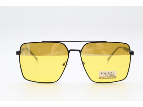 Антифары CAIPAI (POLARIZED) W014 C1 (Черная оправа, заушник чёрный, линзы жёлтые. зеркальные) 60-13-136