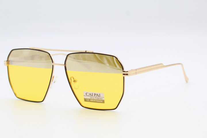 Антифары CAIPAI (POLARIZED) W007 C3 (Черная оправа, золотистый заушник, ) 63-12-136